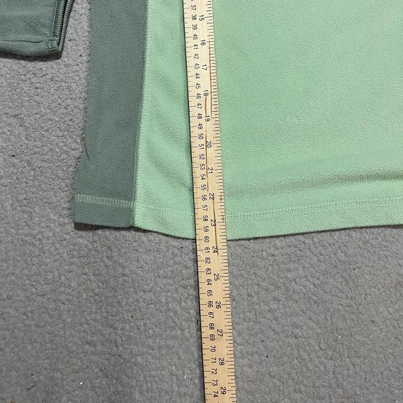 Columbia Sweater Womens Medium 1/4 Zip Pullover Lightweight Fleece Hiking Green - Picture 6 of 9